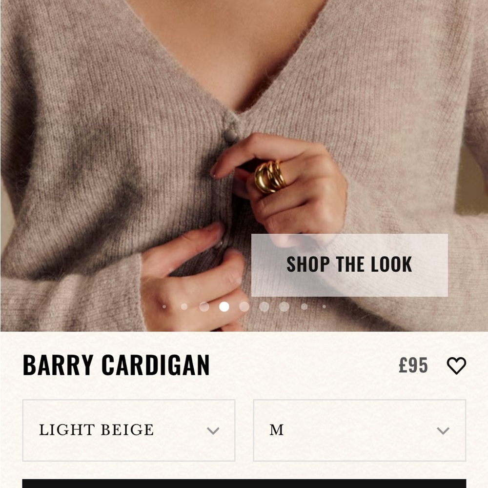Sezane Barry Cardigan in Light Beige